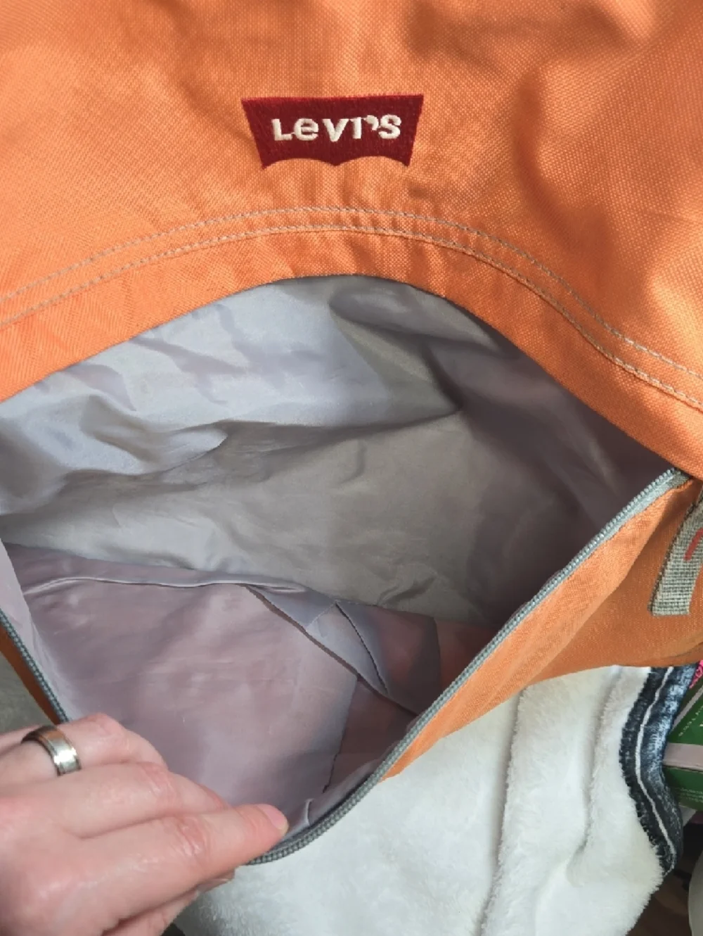 ☀️Levi's Orange Canvas Messenger Bag with Adjustable Strap